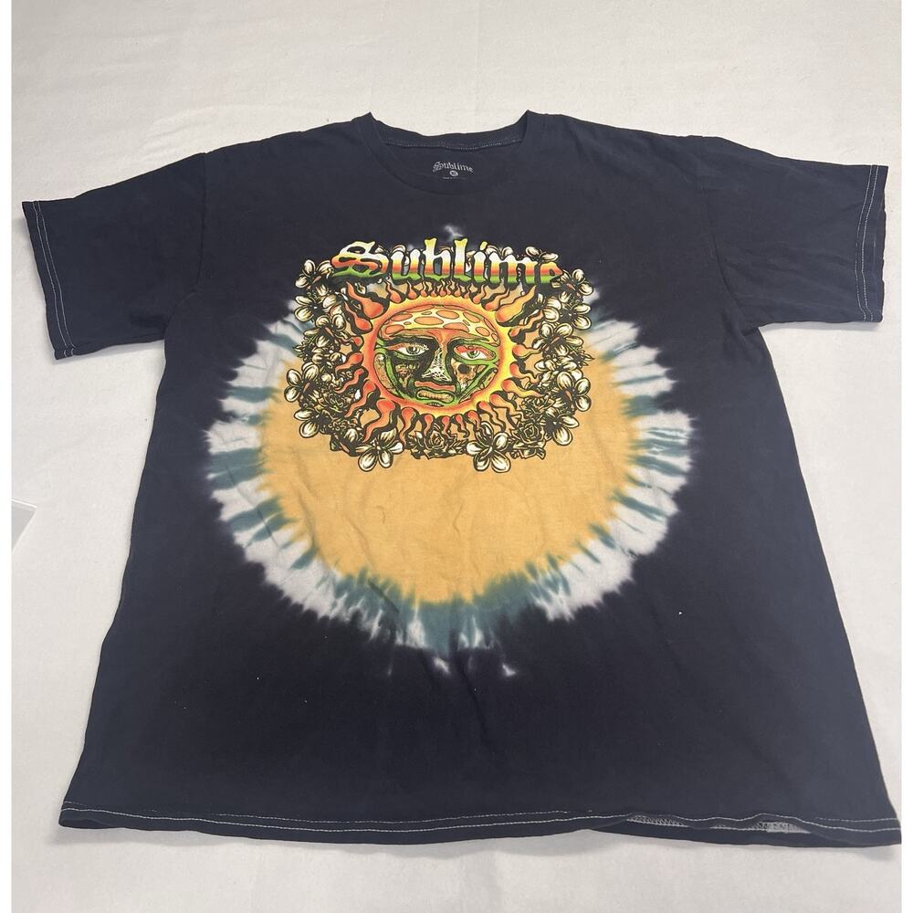 Vintage Sublime Tie Dye Logo T Shirt Size Extra Large